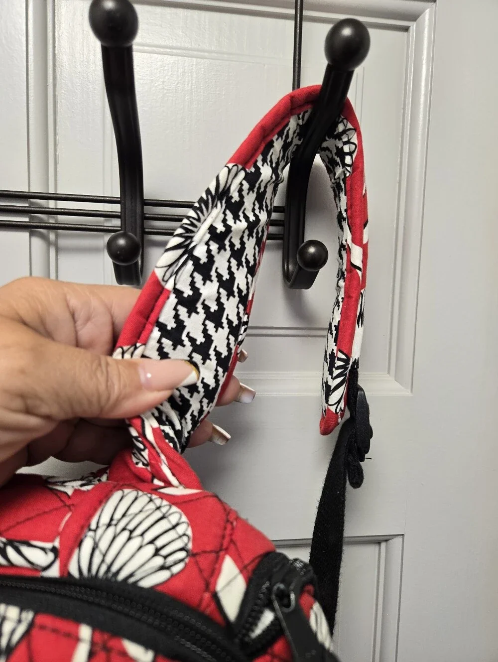 Vera Bradley Red Floral Quilted Backpack